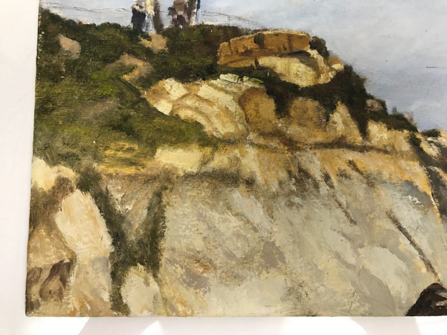 Original Plein Air Painting On Board Unsigned By Hollywood Art Director 14' X 11' [Photo 4]