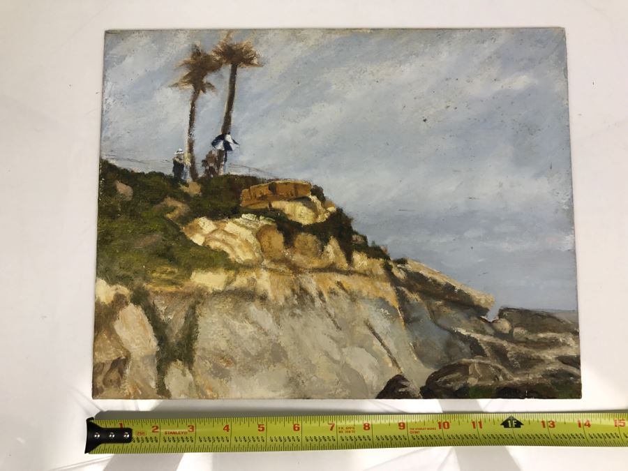 Original Plein Air Painting On Board Unsigned By Hollywood Art Director 14' X 11' [Photo 2]