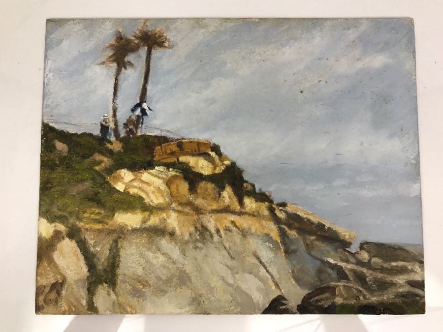 Original Plein Air Painting On Board Unsigned By Hollywood Art Director 14' X 11' [Photo 1]
