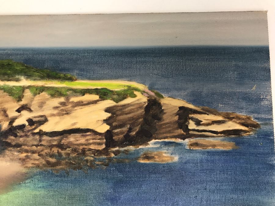 Original Plein Air Painting On Board Of Seascape La Jolla Cove Unsigned By Hollywood Art Director 12' X 9' [Photo 6]