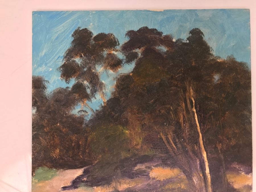 Original Plein Air Painting On Board Unsigned By Hollywood Art Director 12' X 9' [Photo 4]