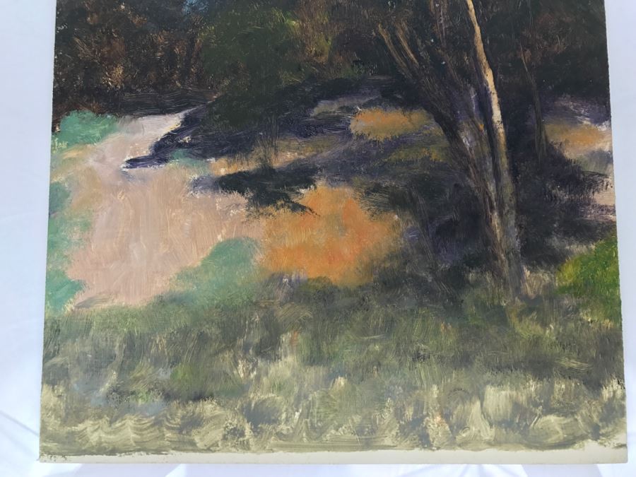 Original Plein Air Painting On Board Unsigned By Hollywood Art Director 12' X 9' [Photo 6]