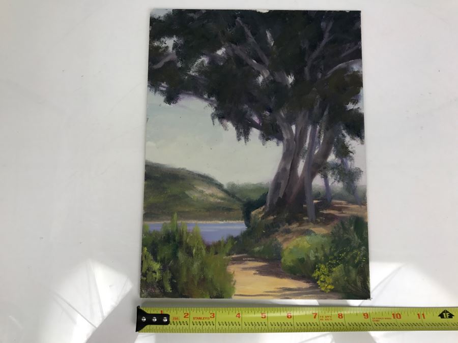 Original Plein Air Painting On Board Unsigned By Hollywood Art Director 12' X 9' [Photo 2]