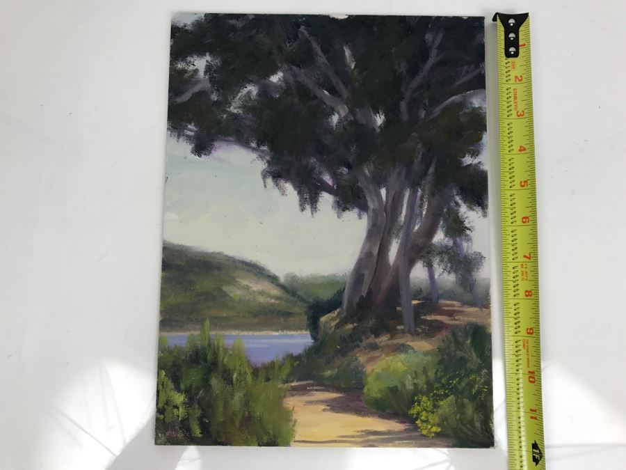 Original Plein Air Painting On Board Unsigned By Hollywood Art Director 12' X 9' [Photo 3]
