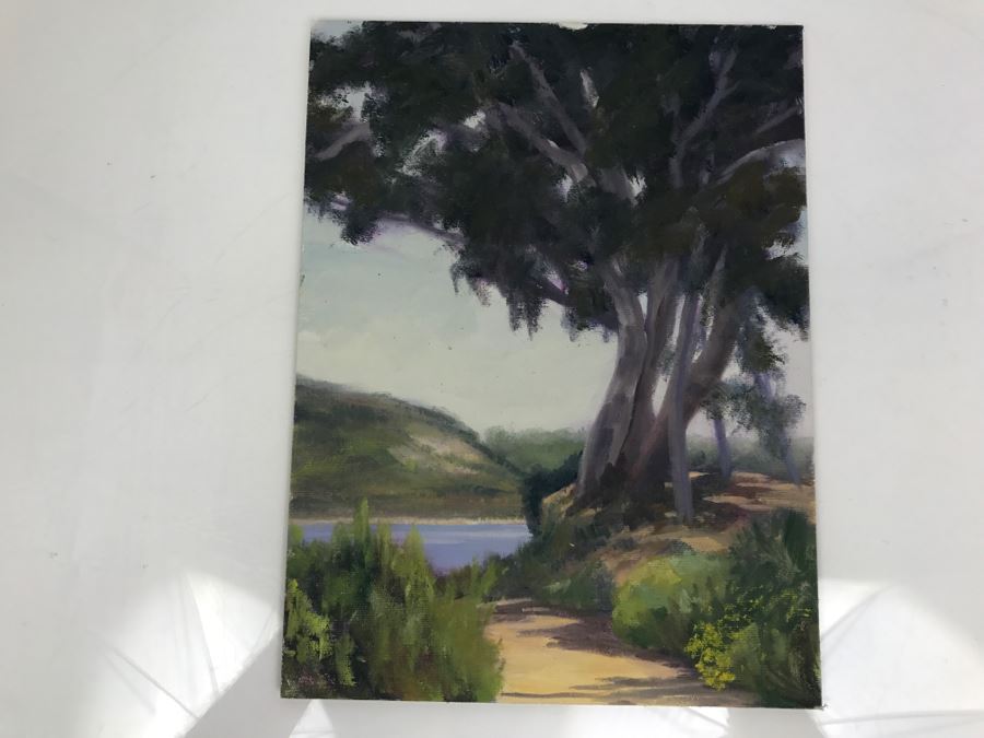 Original Plein Air Painting On Board Unsigned By Hollywood Art Director 12' X 9' [Photo 1]