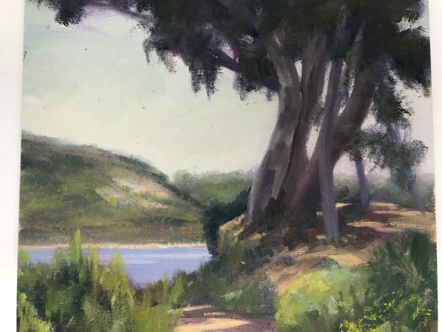 Original Plein Air Painting On Board Unsigned By Hollywood Art Director 12' X 9' [Photo 5]