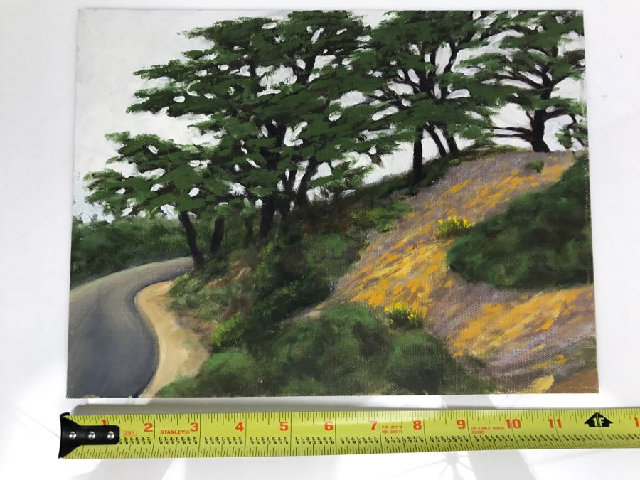 Original Plein Air Painting On Board Unsigned By Hollywood Art Director 12' X 9' [Photo 2]