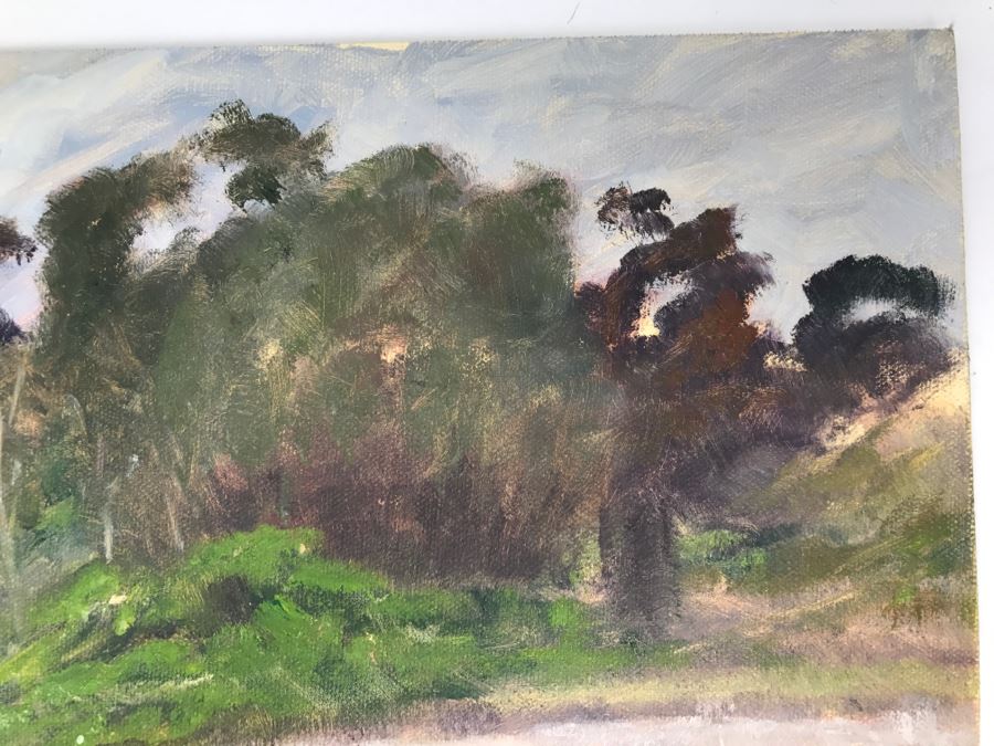 Original Plein Air Painting On Board Unsigned By Hollywood Art Director 12' X 9' [Photo 6]