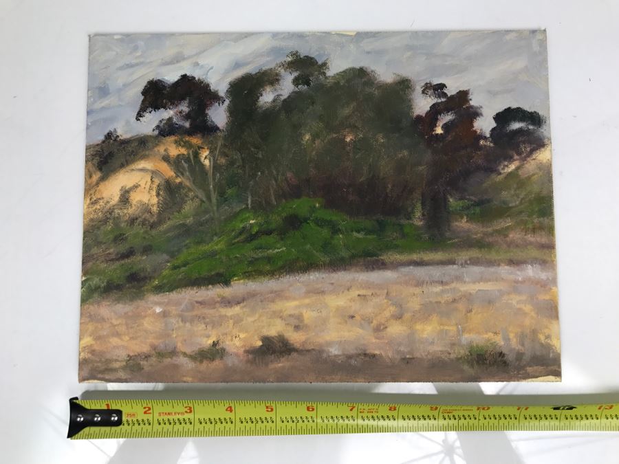 Original Plein Air Painting On Board Unsigned By Hollywood Art Director 12' X 9' [Photo 2]