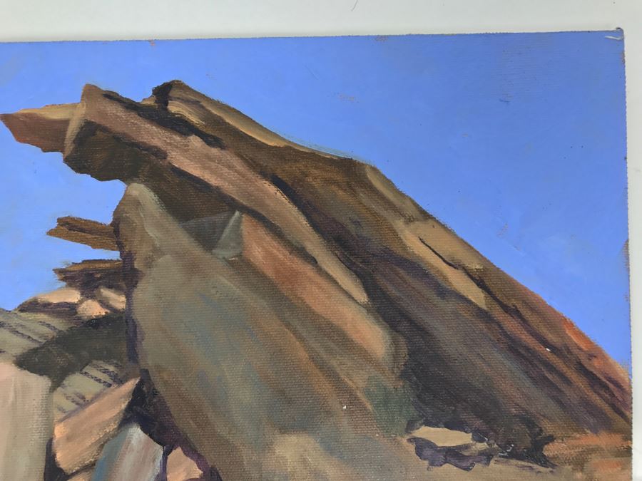 Original Plein Air Painting On Board Unsigned By Hollywood Art Director 12' X 9' [Photo 4]