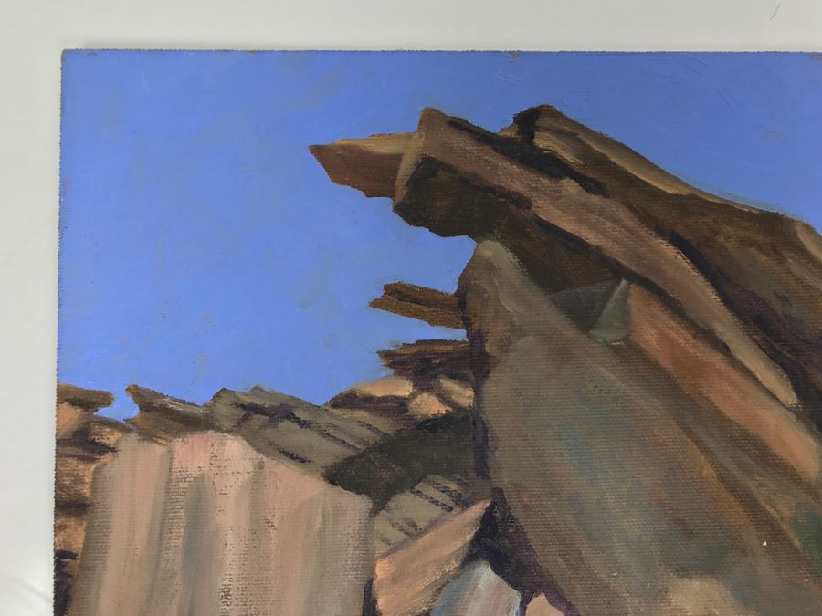 Original Plein Air Painting On Board Unsigned By Hollywood Art Director 12' X 9' [Photo 3]