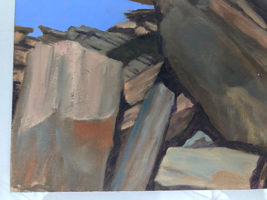 Original Plein Air Painting On Board Unsigned By Hollywood Art Director 12' X 9' [Photo 6]