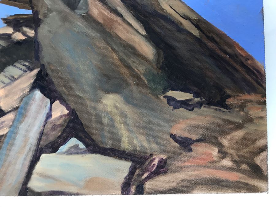 Original Plein Air Painting On Board Unsigned By Hollywood Art Director 12' X 9' [Photo 5]