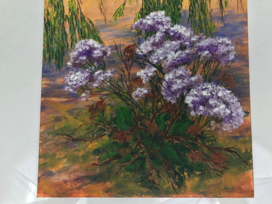 Original Plein Air Painting On Board Unsigned By Hollywood Art Director 12' X 9' [Photo 3]