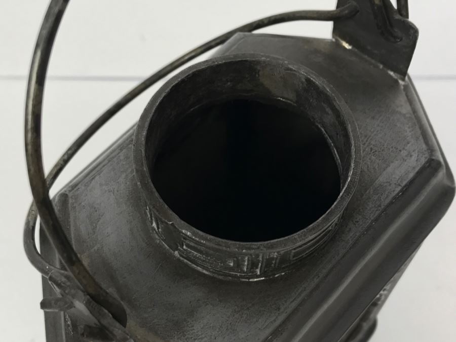 Signed Chinese Pewter Tea Kettle Teapot With Glass Paintings On Sides [Photo 34]