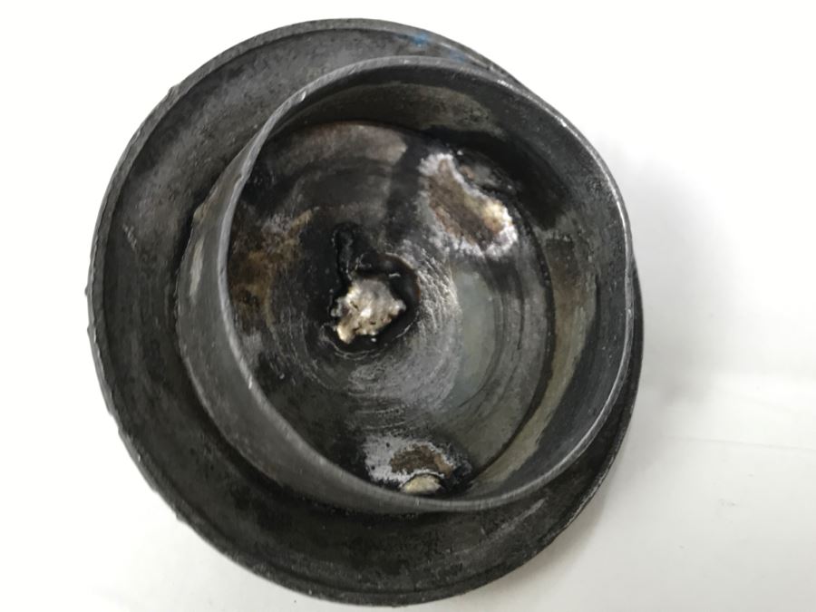 Signed Chinese Pewter Tea Kettle Teapot With Glass Paintings On Sides [Photo 35]