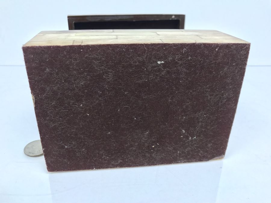 Vintage Bone Inlay Box And Signed Fossil Stone Jar With Lid By Pacheco Anderson 1 Of 1 [Photo 15]