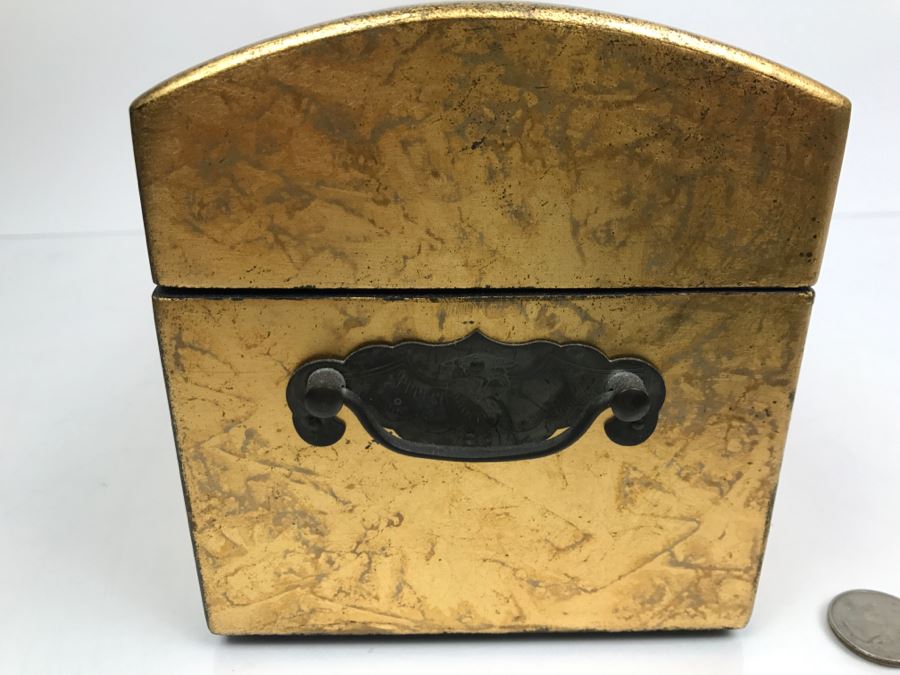 Vintage Chinese Enamel Box, Match Holder, Tray Set And Chinese Gold Box [Photo 22]