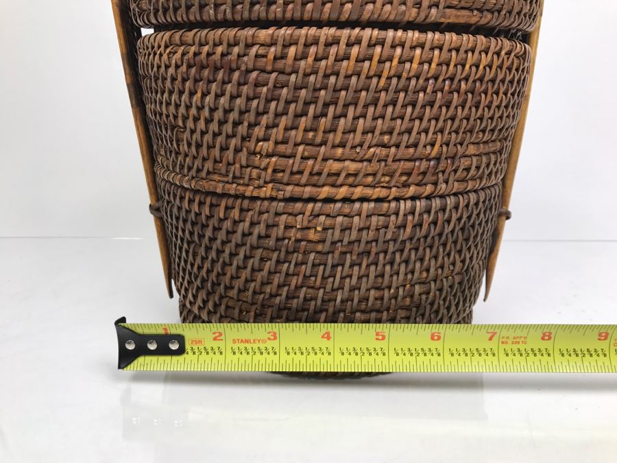 2-Tier Sewing Basket Filled With Sewing Supplies - See Photos (Handle Is Unravelling) [Photo 8]