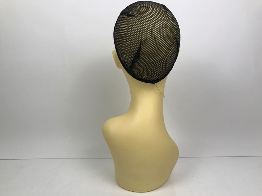 Vinyl Mannequin Head With Hair Net 17' Tall Cosmetology, Hair Stylist, Wig [Photo 6]