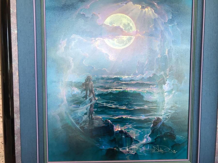 John Pitre Limited Edition Giclee Hand Signed Titled 'Through a Moonlit Dream' 36' X 42' 18 Of 375 Estimate $2,400 [Photo 17]