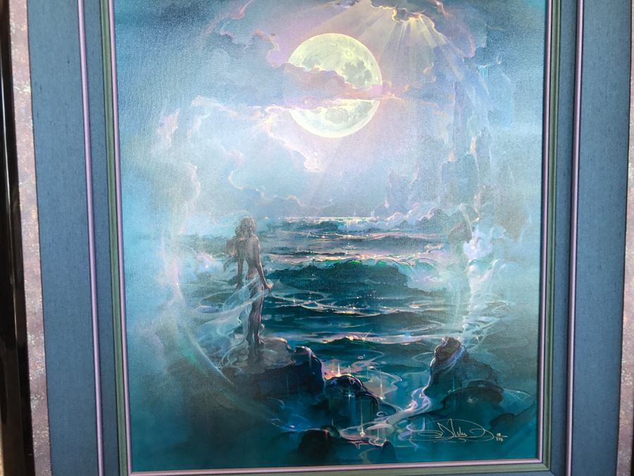 John Pitre Limited Edition Giclee Hand Signed Titled 'Through a Moonlit Dream' 36' X 42' 18 Of 375 Estimate $2,400 [Photo 18]