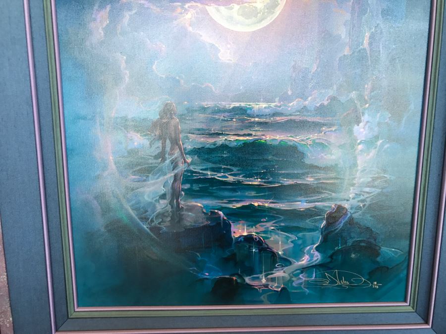 John Pitre Limited Edition Giclee Hand Signed Titled 'Through a Moonlit Dream' 36' X 42' 18 Of 375 Estimate $2,400 [Photo 15]