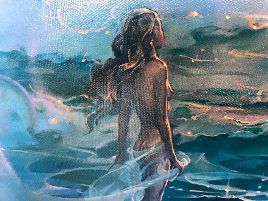 John Pitre Limited Edition Giclee Hand Signed Titled 'Through a Moonlit Dream' 36' X 42' 18 Of 375 Estimate $2,400 [Photo 9]