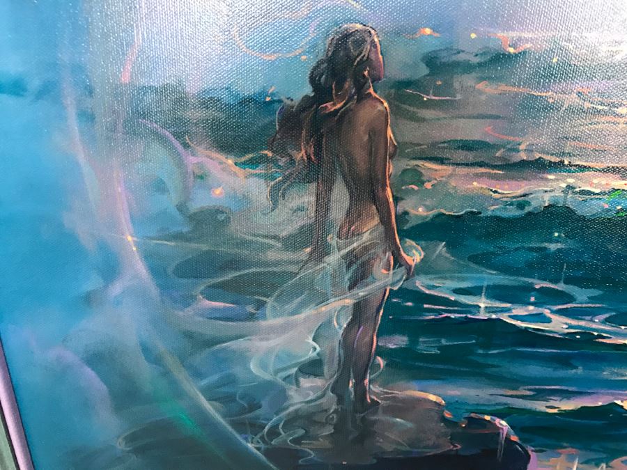 John Pitre Limited Edition Giclee Hand Signed Titled 'Through a Moonlit Dream' 36' X 42' 18 Of 375 Estimate $2,400 [Photo 8]