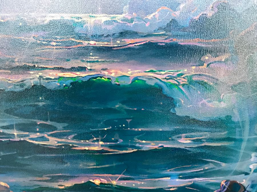 John Pitre Limited Edition Giclee Hand Signed Titled 'Through a Moonlit Dream' 36' X 42' 18 Of 375 Estimate $2,400 [Photo 13]