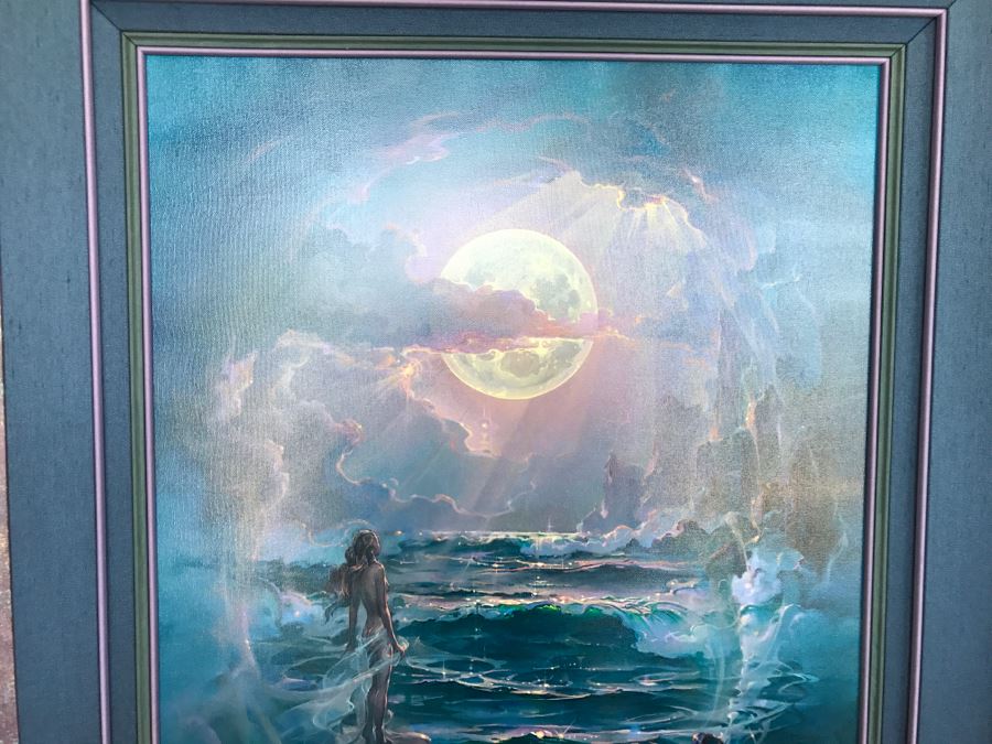 John Pitre Limited Edition Giclee Hand Signed Titled 'Through a Moonlit Dream' 36' X 42' 18 Of 375 Estimate $2,400 [Photo 16]