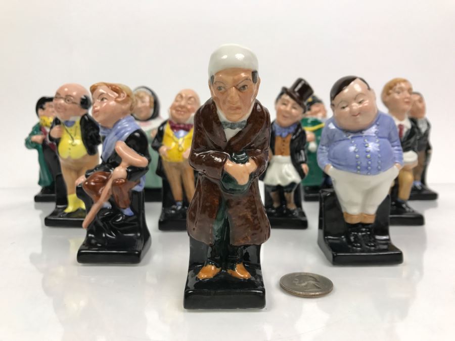 Collection Of (12) Vintage Royal Doulton Charles Dickens Collection Miniature Figurines [Photo 1]