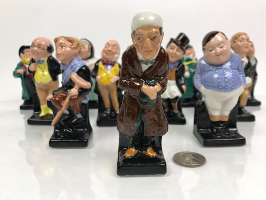 Collection Of (12) Vintage Royal Doulton Charles Dickens Collection Miniature Figurines [Photo 7]