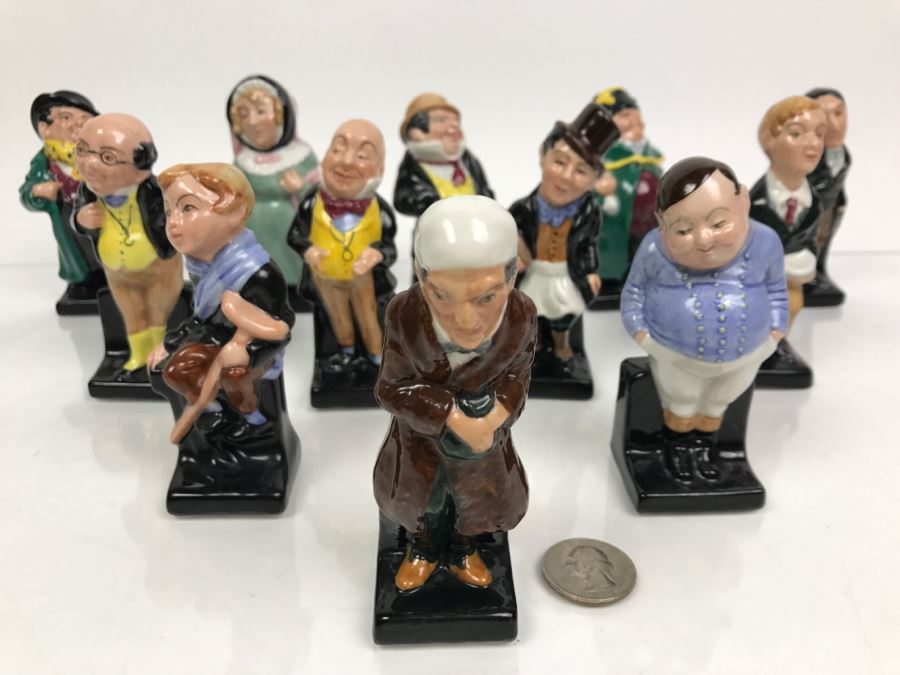 Collection Of (12) Vintage Royal Doulton Charles Dickens Collection Miniature Figurines [Photo 9]