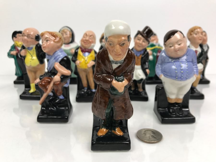 Collection Of (12) Vintage Royal Doulton Charles Dickens Collection Miniature Figurines [Photo 8]