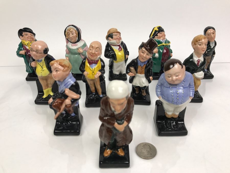 Collection Of (12) Vintage Royal Doulton Charles Dickens Collection Miniature Figurines [Photo 4]