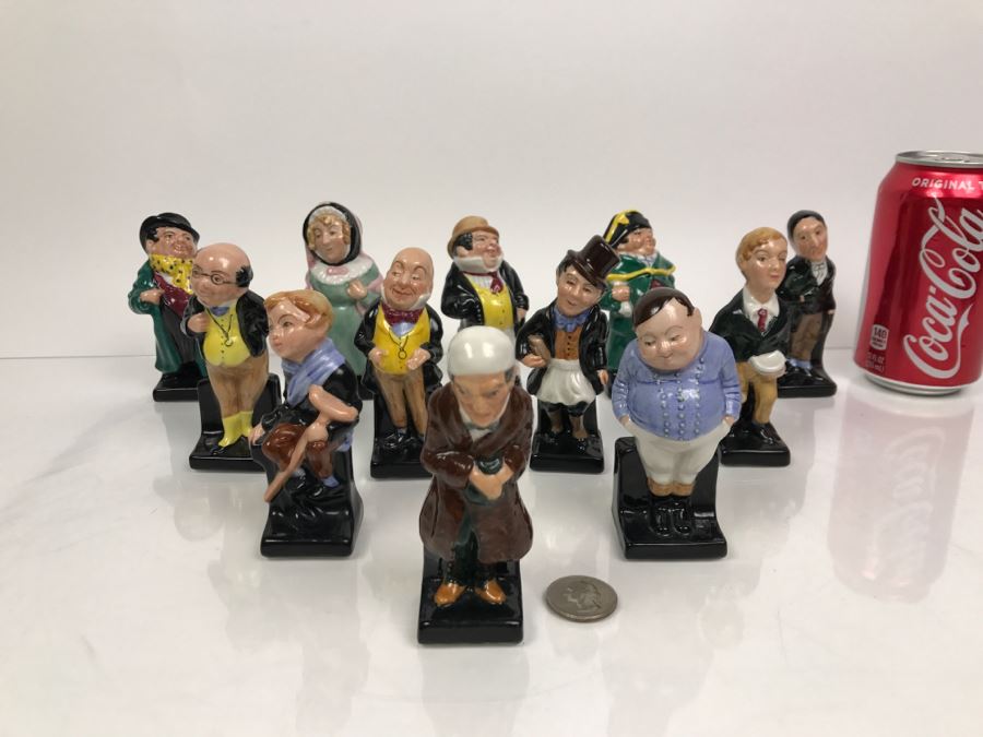 Collection Of (12) Vintage Royal Doulton Charles Dickens Collection Miniature Figurines [Photo 3]