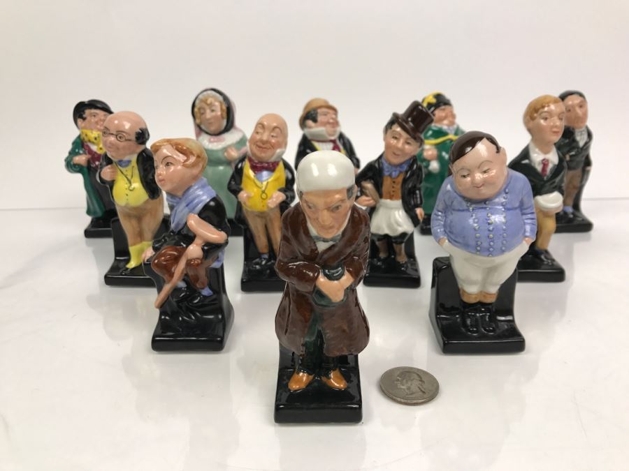Collection Of (12) Vintage Royal Doulton Charles Dickens Collection Miniature Figurines [Photo 2]