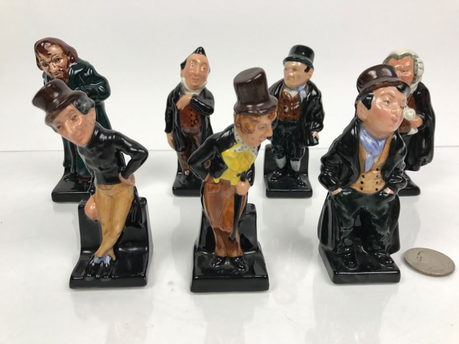 Collection Of (7) Vintage Royal Doulton Charles Dickens Series Miniature Figurines [Photo 1]