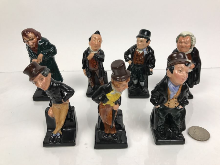 Collection Of (7) Vintage Royal Doulton Charles Dickens Series Miniature Figurines [Photo 3]
