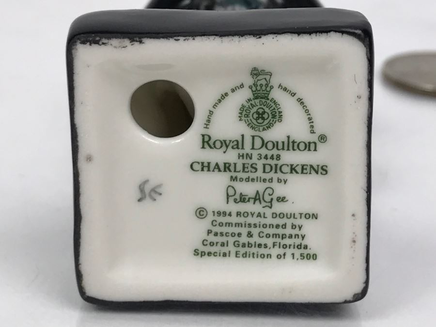 Rare Limited Edition Royal Doulton Figurine Of Charles Dickens HN3448 Special Edition Limited To 1,500 1994 [Photo 8]