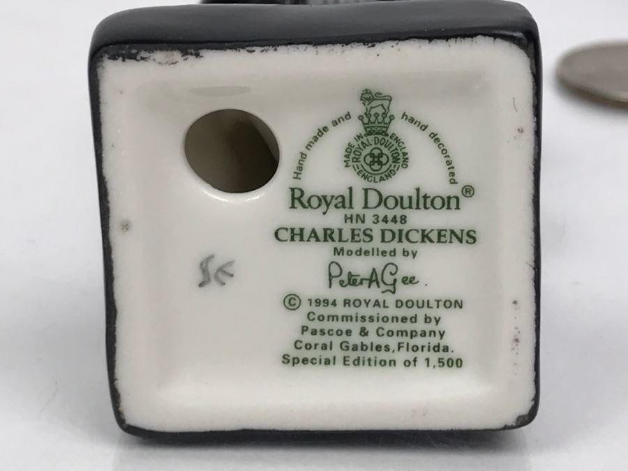 Rare Limited Edition Royal Doulton Figurine Of Charles Dickens HN3448 Special Edition Limited To 1,500 1994 [Photo 7]