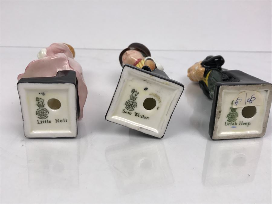 Collection Of (3) 'Old' Bone China Mark Royal Doulton Miniature Figurines Of Uriah Heep, Sam Weller And Little Nell [Photo 9]