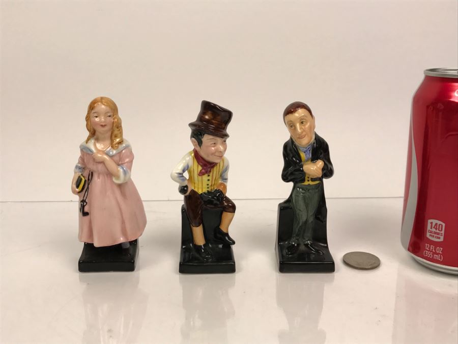 Collection Of (3) 'Old' Bone China Mark Royal Doulton Miniature Figurines Of Uriah Heep, Sam Weller And Little Nell [Photo 2]