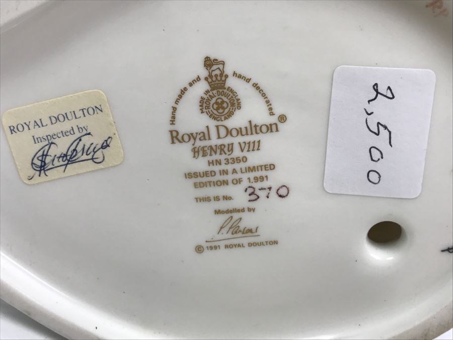 Royal Doulton Henry VIII HN3350 Limited Edition 370 Of 1,991 Retailed For $...
