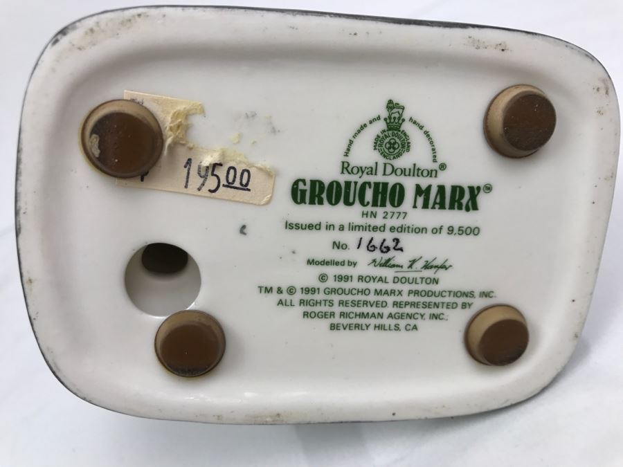 Limited Edition Royal Doulton Figurine 'Groucho Marx' HN2777 1,662 Of 9,500 1991 [Photo 8]