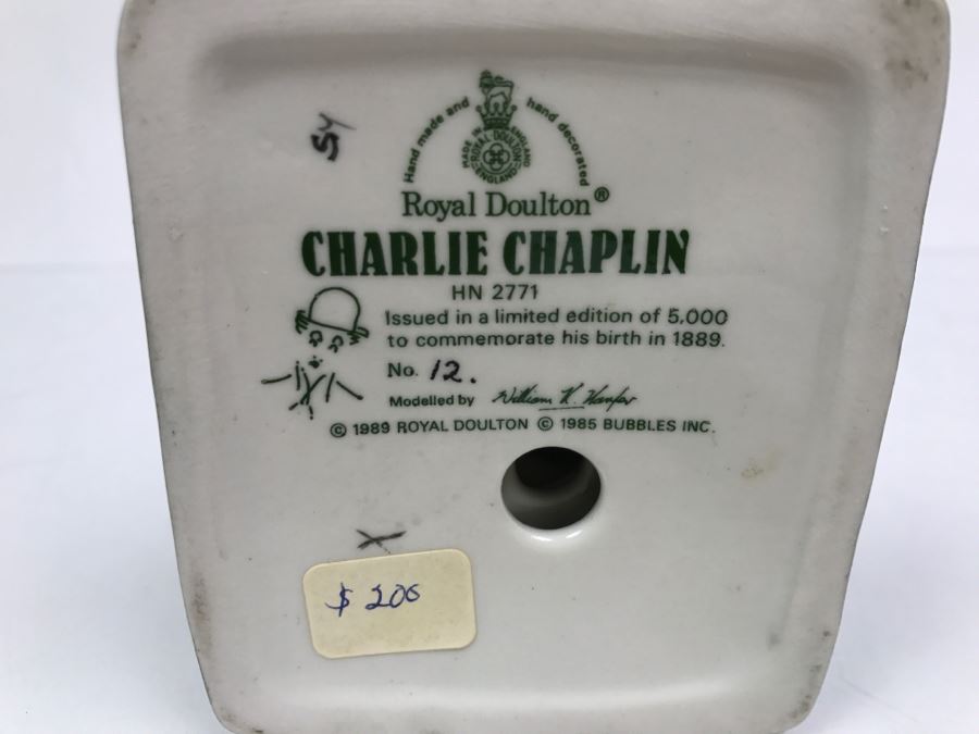 Limited Edition Royal Doulton Figurine 'Charlie Chaplin' HN2771 12 Of 5,000 1989 [Photo 9]