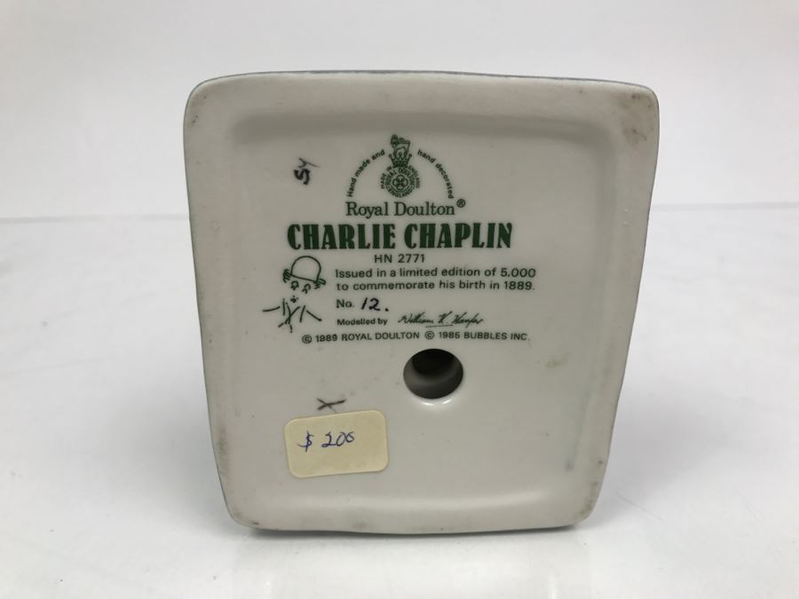 Limited Edition Royal Doulton Figurine 'Charlie Chaplin' HN2771 12 Of 5,000 1989 [Photo 8]