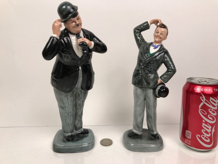 Pair Of Royal Doulton Figurines 'Stan Laurel' HN2774 And 'Oliver Hardy' HN2775 2,166 Of 9,500 1990