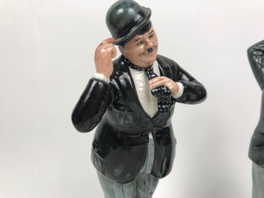 laurel and hardy bronze figurines